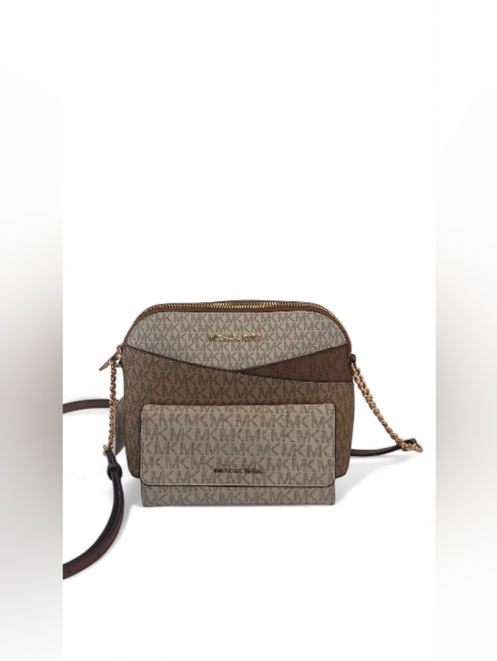 *NWT~ Michael Kors M Camel Mlt Color-Block Sig Logo Crsbdy Bag w/wallet-Jet Set - Picture 16 of 16